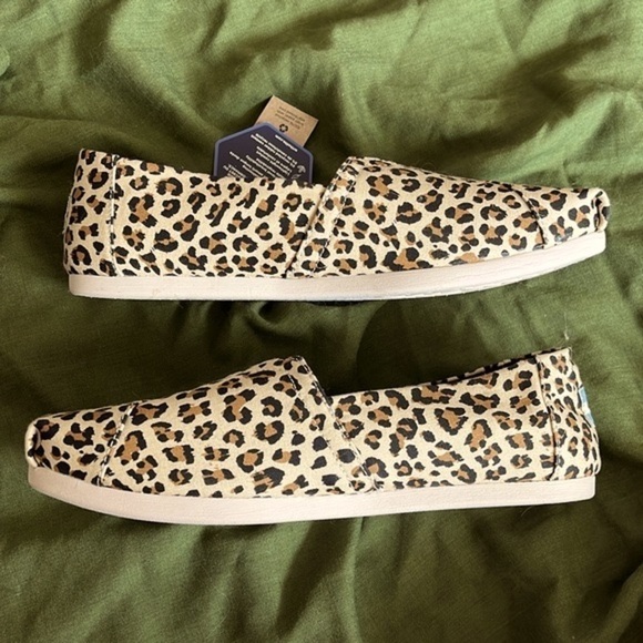 Brand New Toms Alpargata Birch Leopard Print Canvas Slip On Shoes Animal Jungle - Picture 9 of 15
